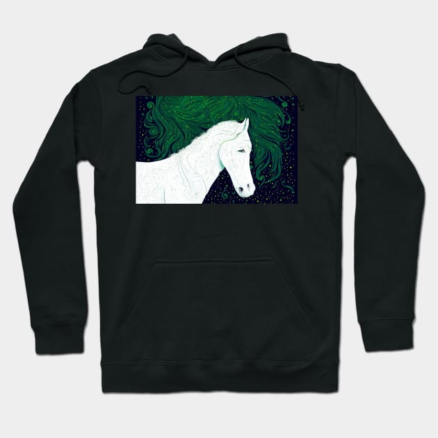 Graceful White Horse Hoodie by rachelboucher